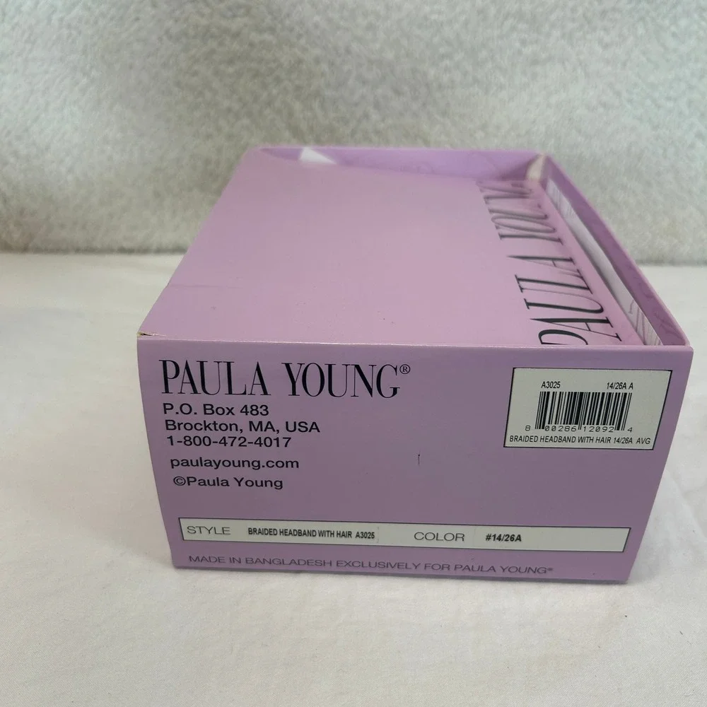 Paula Young Braided Headband With Hair A3025 Color 14/26A Golden Ash Blonde NWT